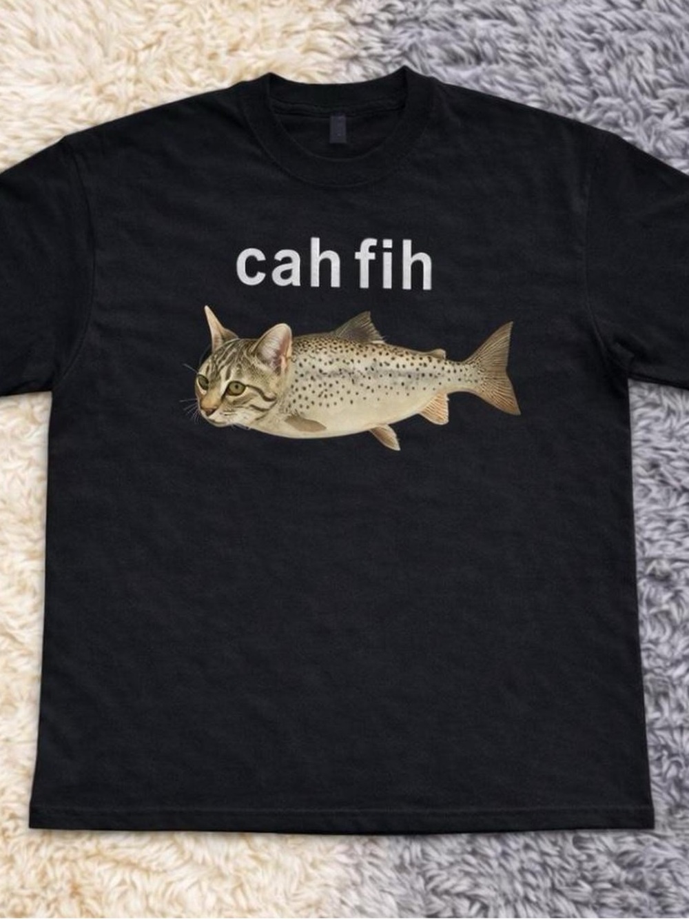 Gildan Black Cah Fih Graphic Tee